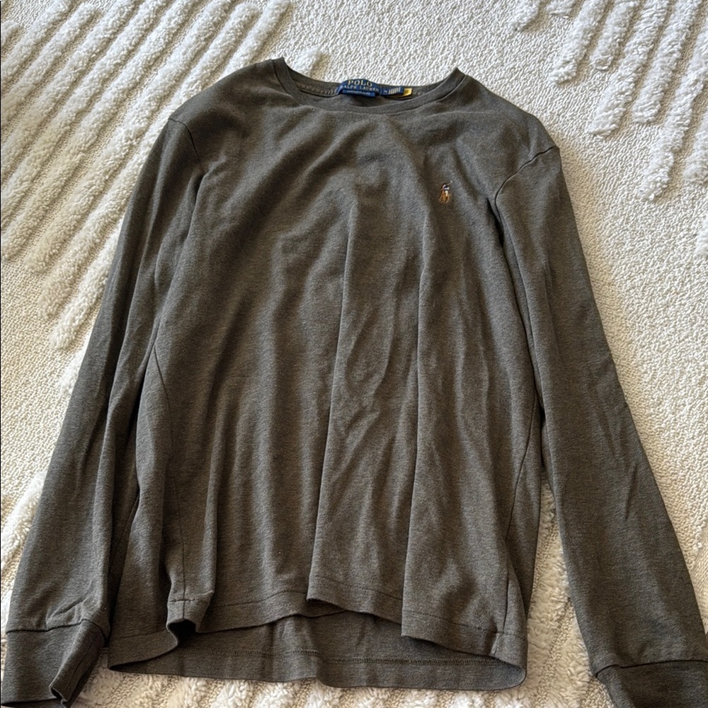 Polo by Ralph Lauren Brown Crewneck Sweater: Custom Slim Fit